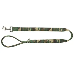 Smycz PREMIUM, wyściółka neoprenowa, kamuflaż/leśny M-L: 1,00 m/20 mm